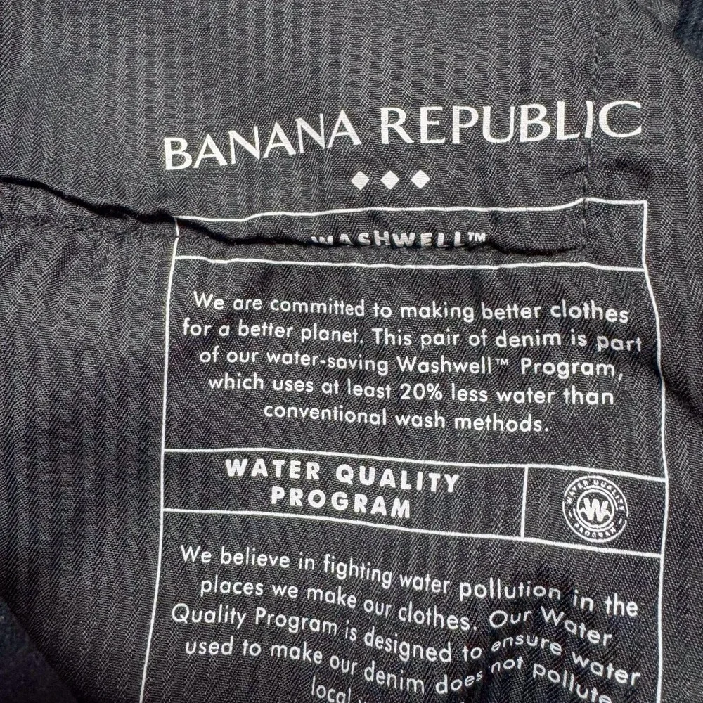 Banana Republic Corduroy Pants Mens 30x32 Black Slim Fit Washwell Stretch Casual